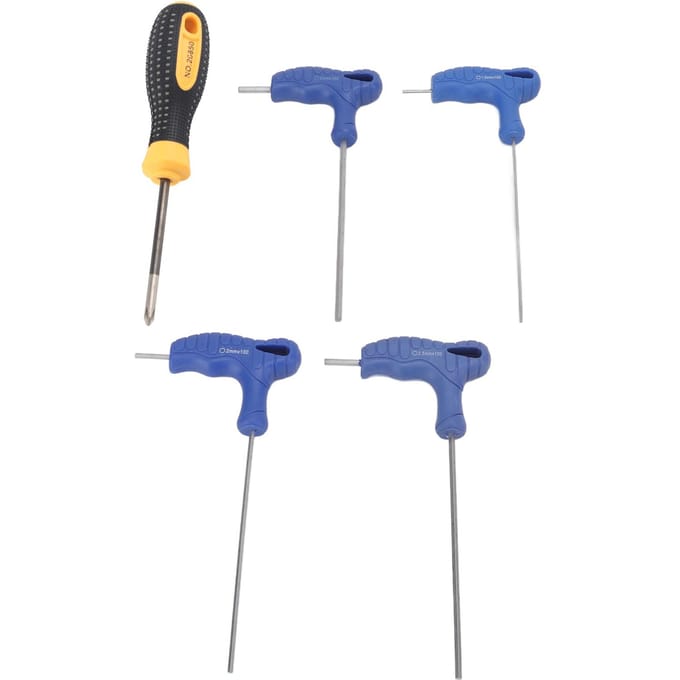 5 Stuks Naaimachine Schroevendraaier Zeskantsleutel Set Compact Formaat Hoge Hardheid Naaimachine Reparatie blue