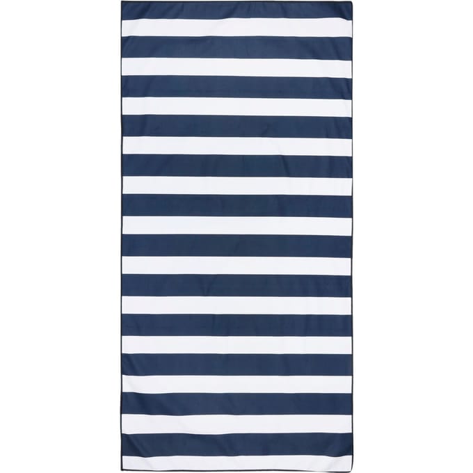 Regatta Gestreepte microvezel strandhanddoek (Wit/Zwaar)