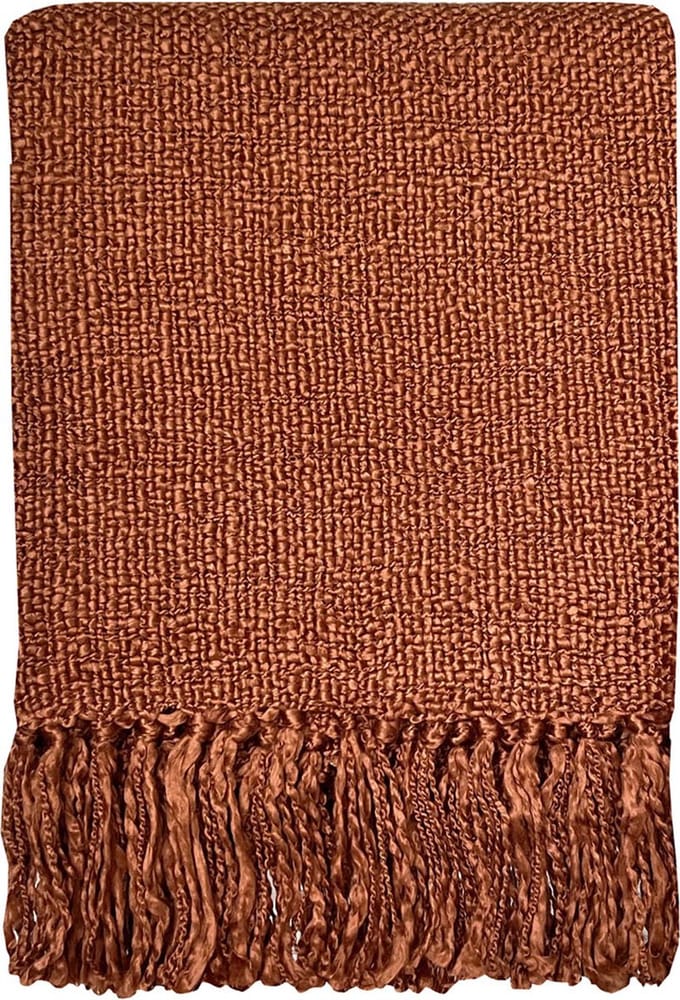 Malagoon - Rusty brown solid throw