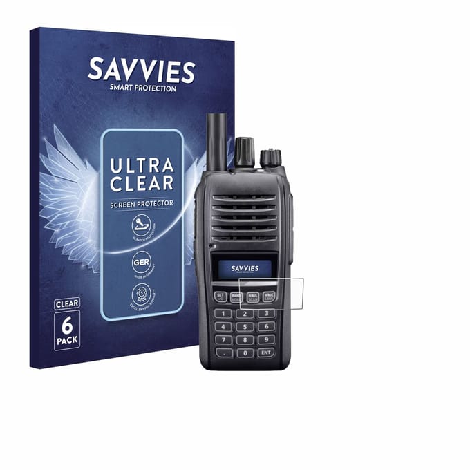 Savvies - Screenprotector voor Icom IC-T10 - Folie Beschermfolie transparant 6 Stuks