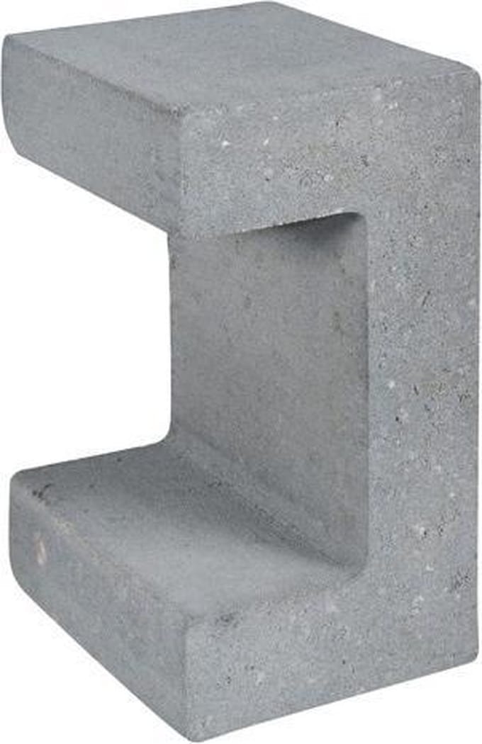 U-element grijs 15x20x30 cm