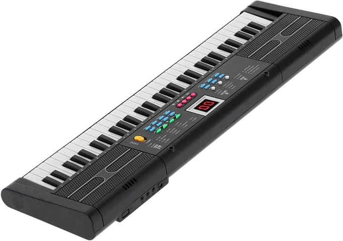 Kinder Keyboard Piano - Elektrisch Instrument Beginners - Muziek Leren Spelen - 61 Toetsen Met Microfoon