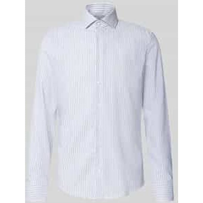 slim fit zakelijk overhemd van 100% katoen model 'Spread Kent'
