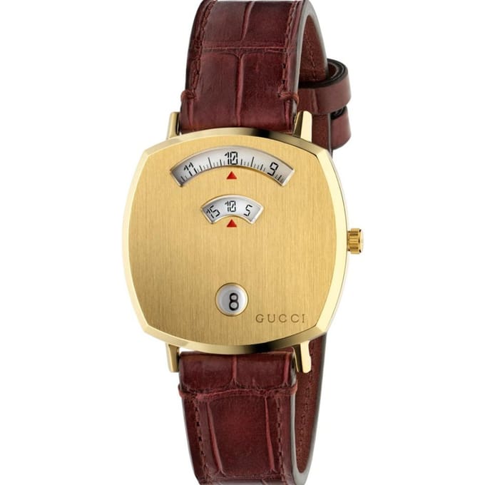 Gucci YA157405 GRIP Goud Unisex horloge