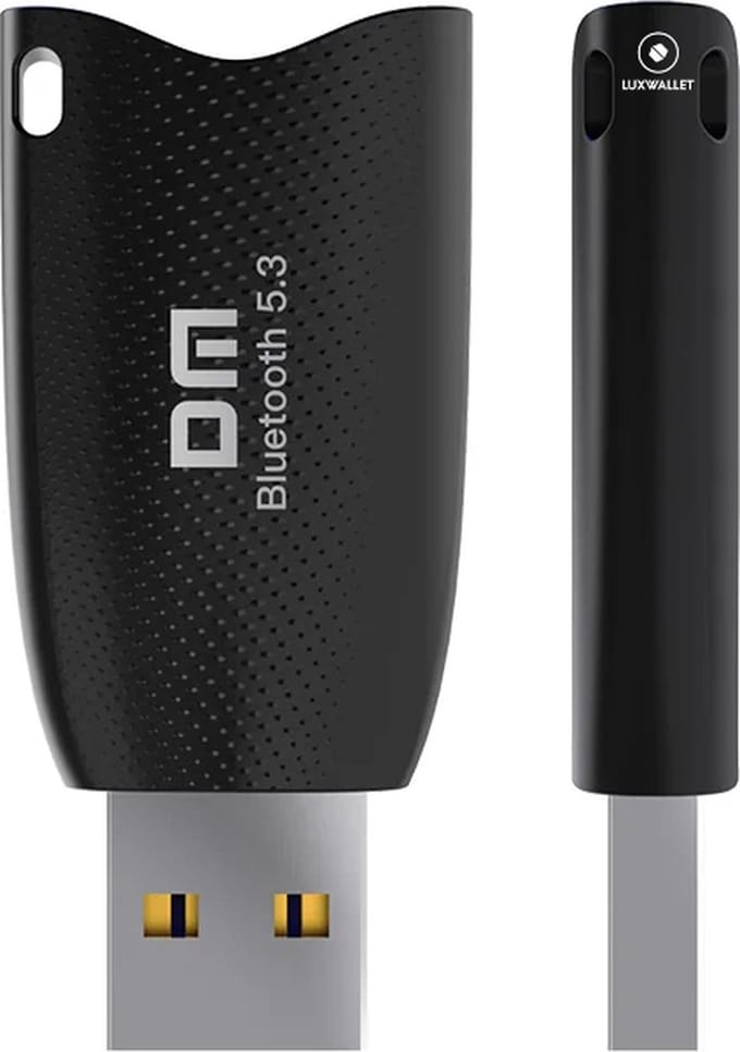 LUXWALLET BluetoothBoost - Bluetooth 5.3 Adapter - Maakt elke apparaat Bluetooth Ready - 15-20m Afstand - 3Mbps - Zwart