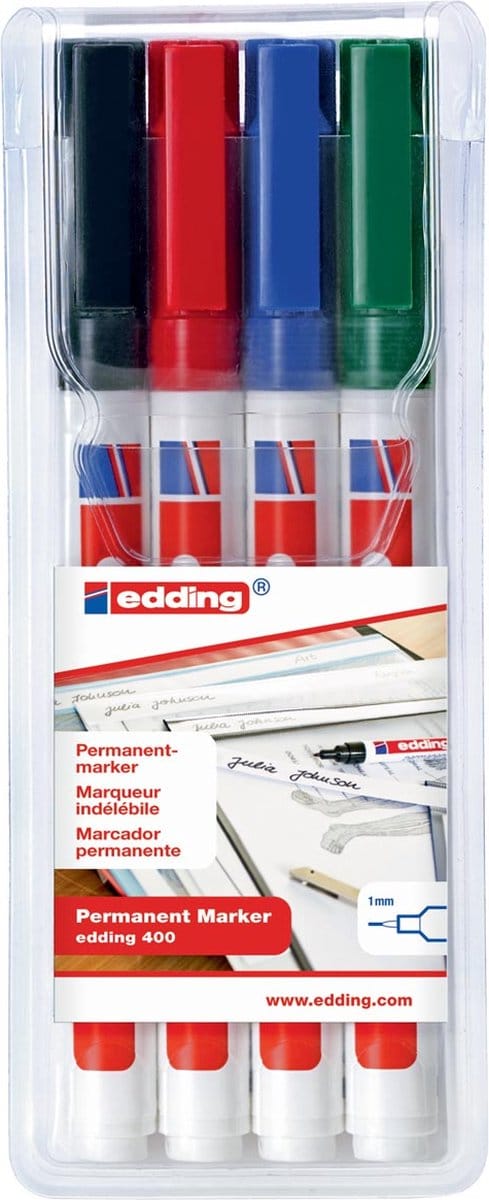 Viltstift edding 400 creatief rond 1mm assorti | 10 stuks