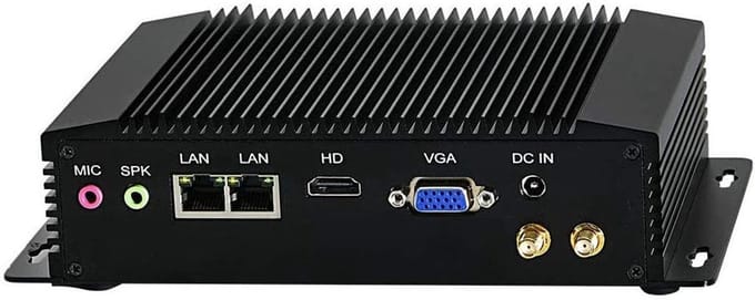 Mini PC Industrieel Fanless met 8GB RAM, 128GB SSD, Windows 10 Pro - Veelzijdige Mini Desktop Computer