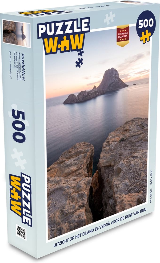 Puzzel Uitzicht op het eiland Es Vedrà voor de kust van Ibiza - Legpuzzel - Puzzel 500 stukjes