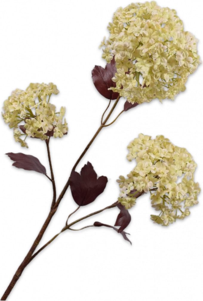 Silk-ka Kunstbloem-Zijden Bloem Sneeuwbal Tak Groen 107 cm