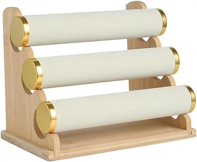 Sieraden Organisator - Sieraden Display - Sieraden Opbergen - Afneembaar Drie Lagen - 30x18x8 cm - Wit