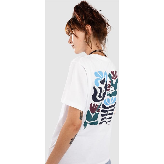 Iriedaily Square Flowers T-Shirt wit