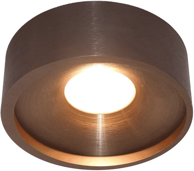 Artdelight - Plafondlamp Orlando Ø 14 cm koper brons