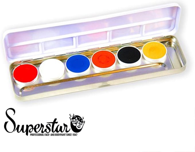 Superstar - Pallet Aqua facepaint sparkling faces (6 kleuren)
