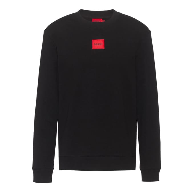 Hugo Heren Diragol Sweatshirt met ronde hals (Zwart)