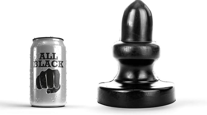 All Black Buttplug 17 cm - zwart