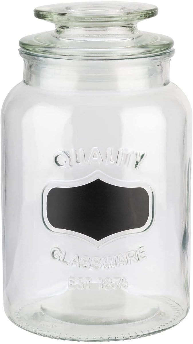 APS Voorraadpot - Bewaarpot - Hoogwaardige Kwaliteit - Glas - 1,2 Liter - Voor Horeca