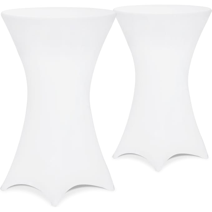 Detex 2x Tafelrok Statafel - Ø70-75cm 30°C Wasbaar – Wit