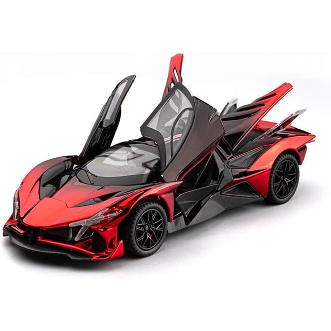 1:24 Apollo Project Evo Gegalvaniseerd Sportwagen Legering Model Diecast Metaal Geluid En Licht Pull Back Kinder Speelgoedauto Vakantie black
