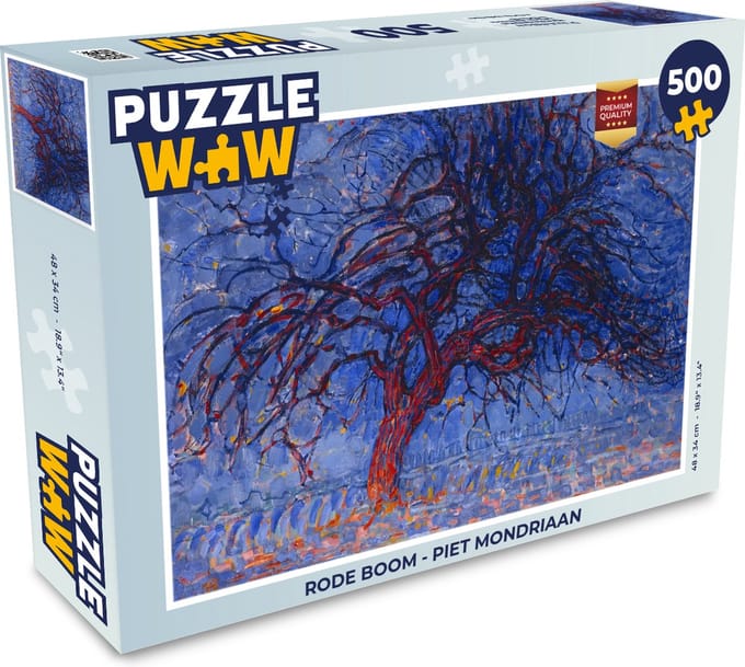 Puzzel Rode boom - Piet Mondriaan - Legpuzzel - Puzzel 500 stukjes