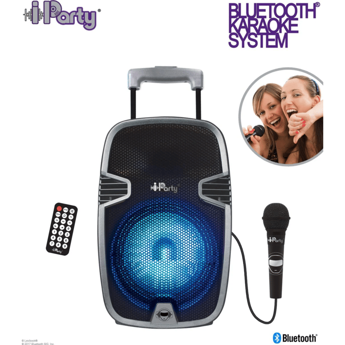 Trolley Bluetooth® Karaoke Audiosysteem 8’’met verlichting en microfoon