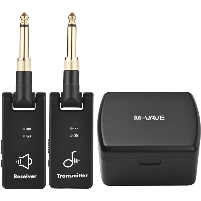 M-VAVE WP-8 Draadloos Transmissiesysteem Elektrische Gitaar Ontvanger & Zender Ingebouwde Batterij black