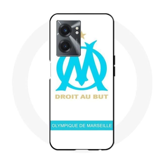 Coque Realme V23 logo om olympique de marseille blanc Fond - Maniacase
