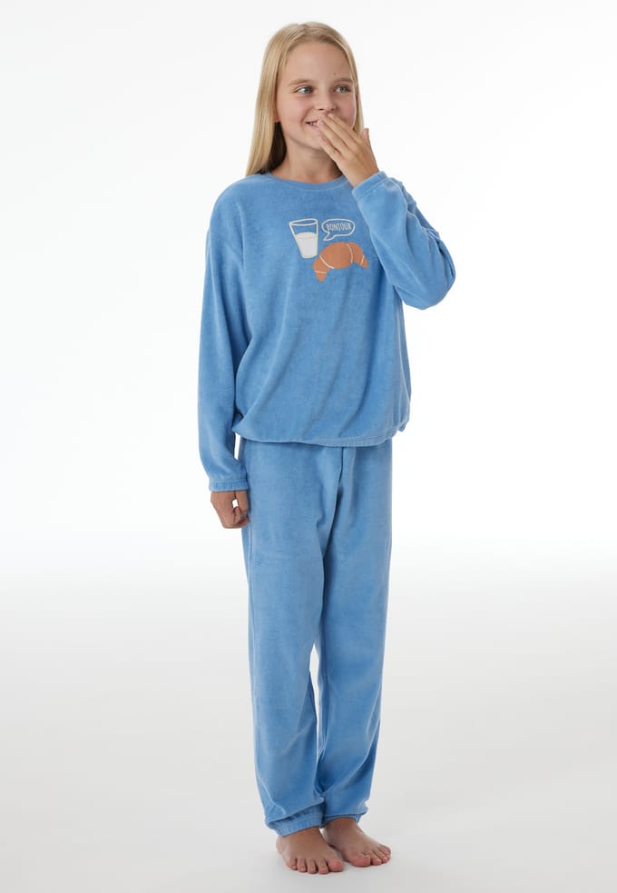 Lange pyjama van frottee met manchetten 'air' - Nightwear 152