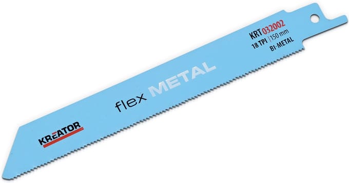 Kreator KRT032002 Zaagblad - Reciprozaag - Flex/Metaal - 150 mm - 18 TPI - 2 stuks