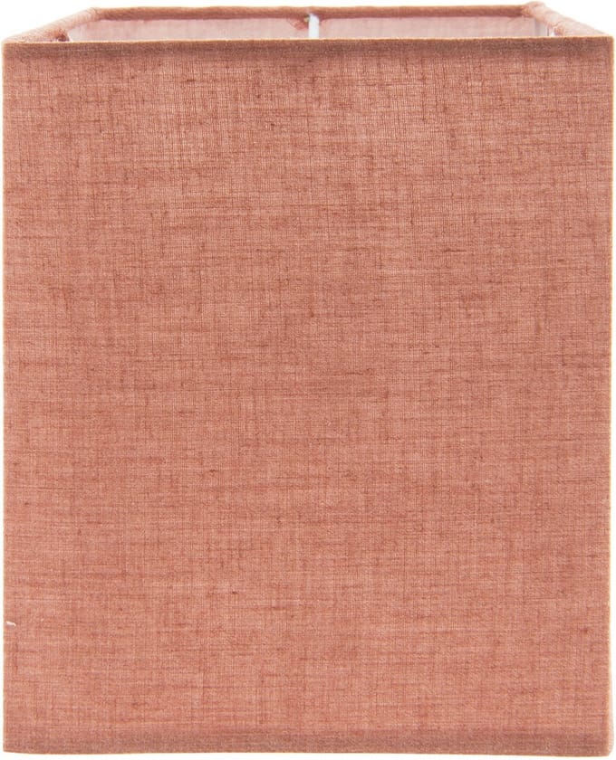 Clayre & Eef Lampenkap 14x14x18 cm Rood Textiel Vierkant Stoffen Lampenkap