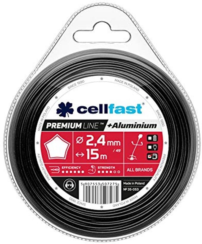 Premium Trimmerdraad 2,4 mm - 15 m Voor Grastrimmers