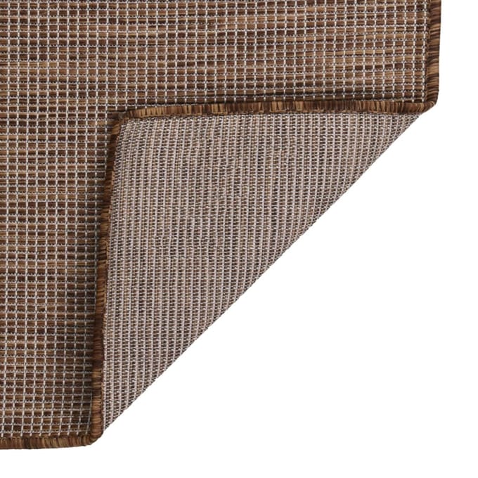 vidaXL - Buitenkleed - platgeweven - 80x150 - cm - bruin