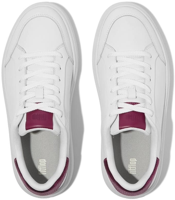 FitFlop FitFlop Rtg Sequin-Backtab Leather Sneakers WIT - Maat 37