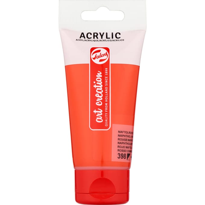 Acrylverf Talens Art Creation 398 naftolrood licht tube à 75ml