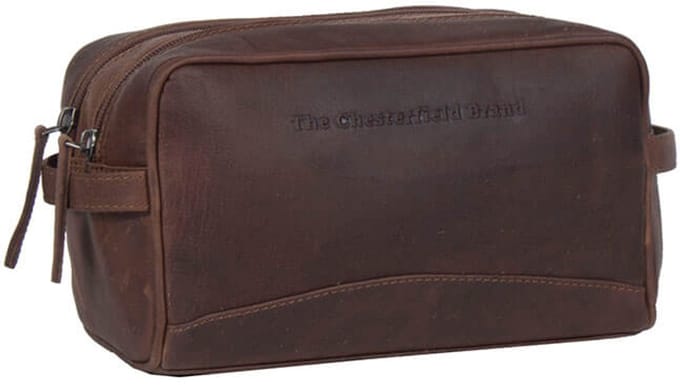 Chesterfield Stacey Leren Toilettas M - Bruin