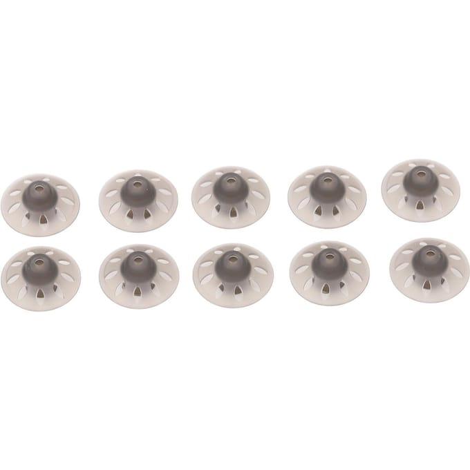 Lot de 10 embouts auriculaires ouverts noirs pour appareils auditifs Phonak 8 mm white