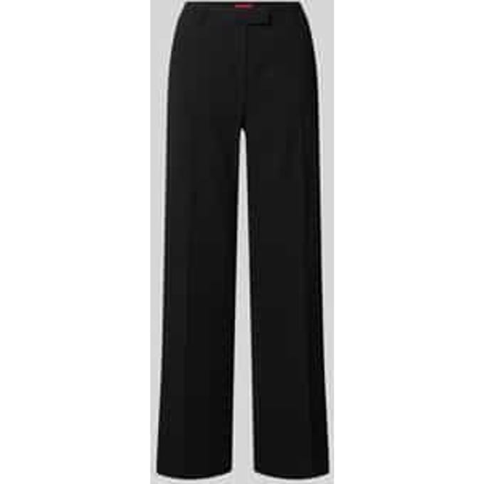 straight fit broek met bandplooien