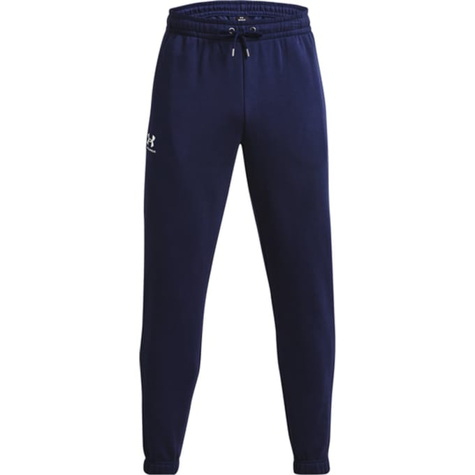 Under Armour UA Icon Fleece Jogger-BLU Heren Sportbroek - Midnight Navy - Wit