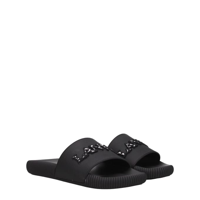 Lanvin Zwarte Katoenen Slippers