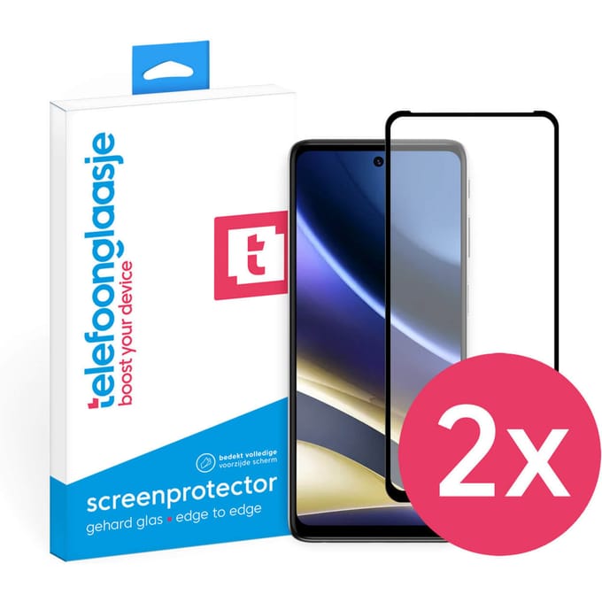 DuoPack: Motorola Moto G51 screenprotector gehard glas Edge to Edge