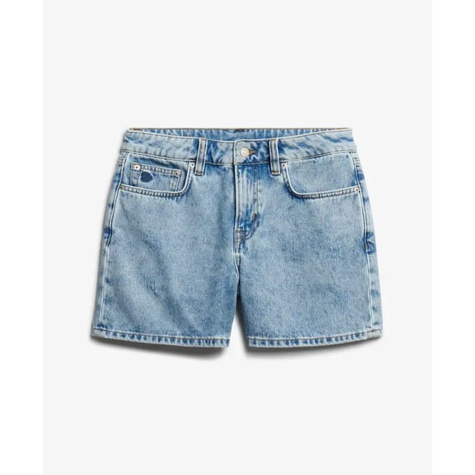 Superdry - Mid Rise Denim Shorts - Dames - Jeans shorts
