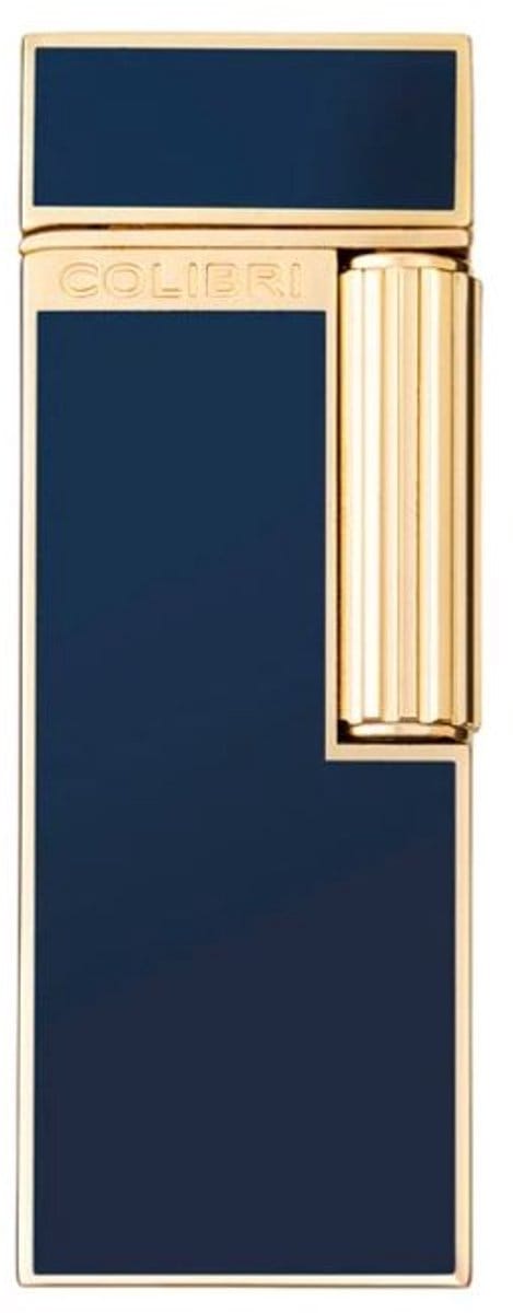 Colibri Continental vuursteen aansteker navy-goud