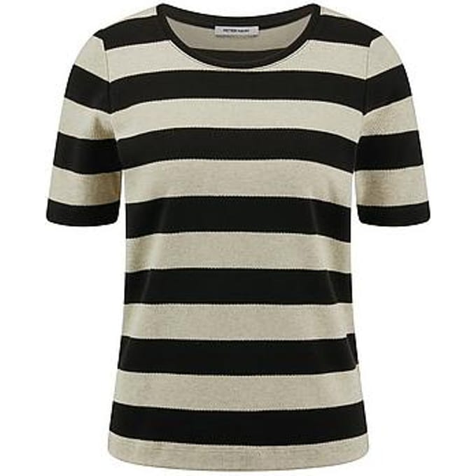 Shirt ronde hals Van Peter Hahn zwart