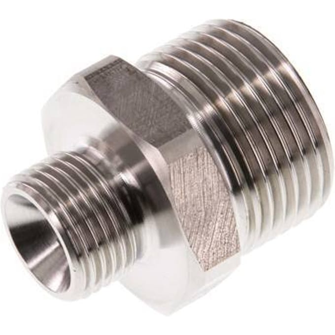 G 1'' x G 1/2'' RVS Borstnippel 40 Bar - FL2S-M-ST-100G-012G