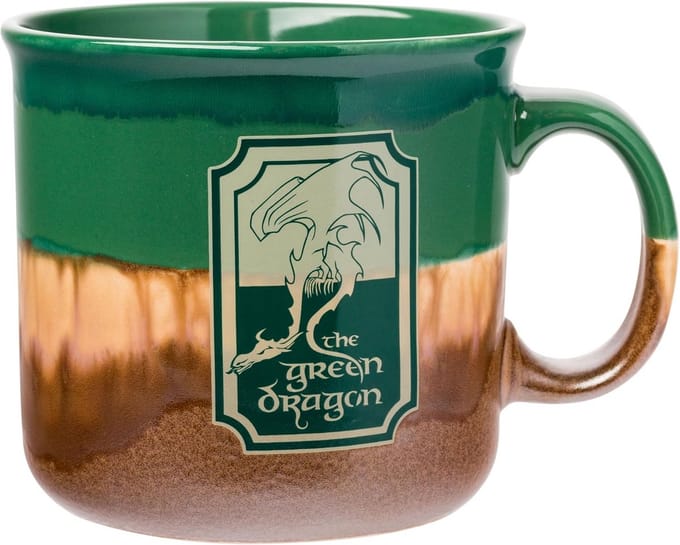 Keramische Camper Mok 600ml Met Reactief Glazuur - Green Dragon Design - Midden-Aarde Koffiekop