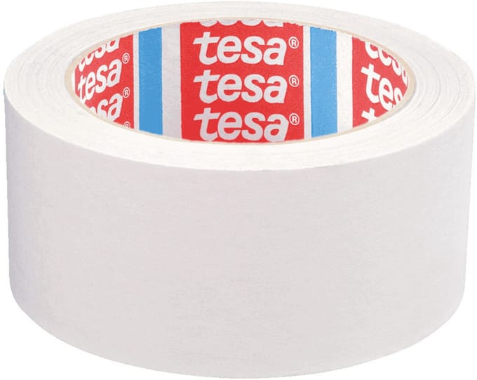 Tesa stickerband, zelfklevend (sticker), 50 mm, 50 m/rol, 6 rollen/VE Wit
