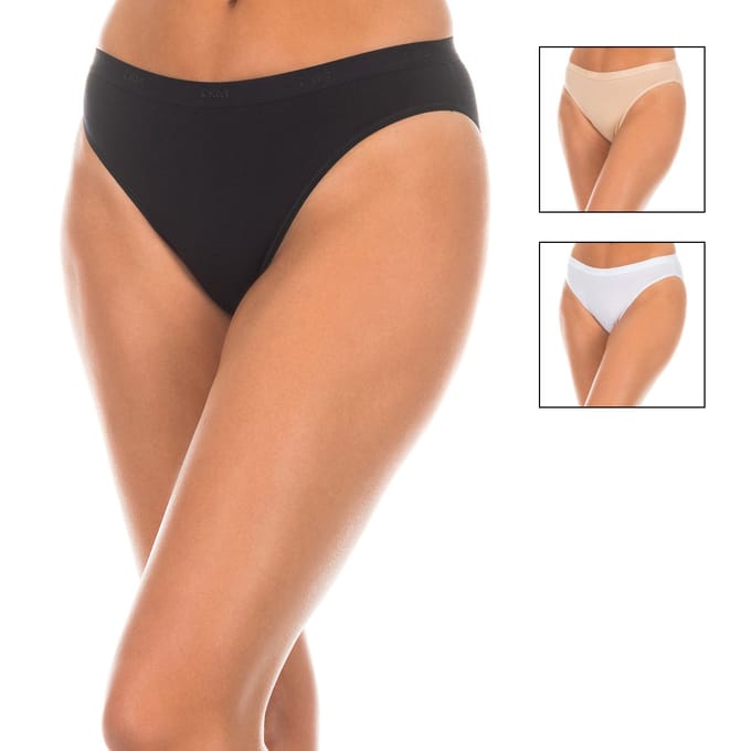 Set van 3 Damesonderbroeken DIM Coton Stretch Pockets Eco