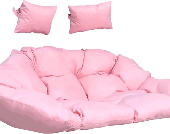 Hangstoel Kussen - Eierstoel Kussen - Ontspannen Buiten - Extra Dikke Vulling - 125x100cm - Roze
