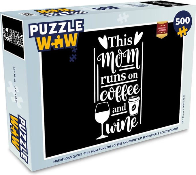 Puzzel Mama - Wijn - Quote - Moederdag - Legpuzzel - Puzzel 500 stukjes