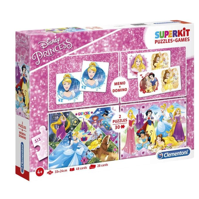 Clementoni, SuperKit, Disney Prinses, Puzzel, Voor Meisjes, 4+ jaar, 2 x 30 + 48 + 28 stuks