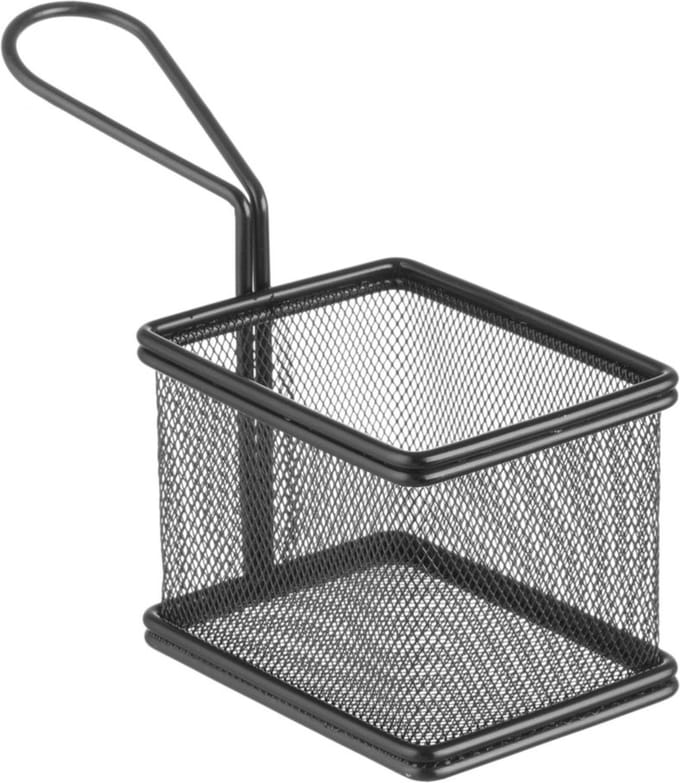Panier miniature pour servir des snacks frits avec poignée 100x80x75 mm - hendi 425619